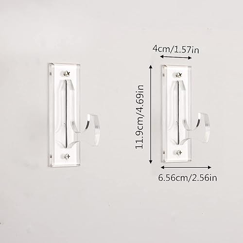 Miniatura 2 de WANLIAN Soporte de pared de acrílico para colgar en la pared, soporte de espada samurái, soporte de exhibición para todas las espadas Blak (1 par)