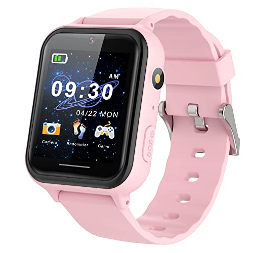 Pthtechus Kids Smart Watch Toys - Boys And Girls Smart Watch With Game Music Mp3 Player Video Hd Selfie Camera Calculator Alarm Clock Flashlight Recording 12/24 Hour Pedometer For 4-14 Years Old Gift #TOP11