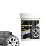 Long Lasting Tire Shine | High Gloss Tire Shine,150ml Tyre Polishing Cleaning Blackening Coating with Sponge Applicator for Cleans Protects Moist and Long-lasting Bright