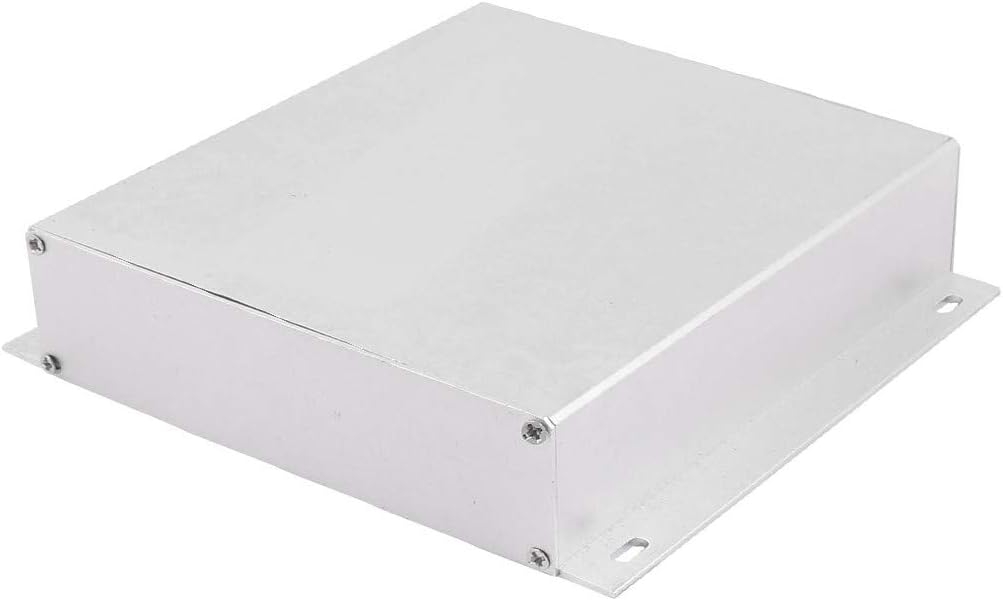 163 x 158 x 39mm Multi-Purpose Extruded Aluminum Enclosure Box Silver Tone(163 x 158 x 39mm Mehrzweckgehäuse aus extrudiertem Aluminium mit Silberton