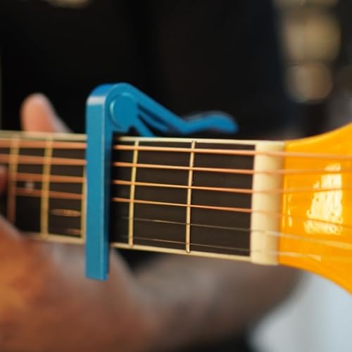 Image of Bajaao Metal Capo For Guitar, Ukulele, Mandolin & Banjo (Blue)