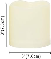 Vista 2 de Juego de 2 velas LED sin llama, impermeables, funcionan con pilas, con control remoto, de plástico, decorativas, para decoración del hogar, jardín
