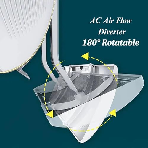 Image of Adjustable AC Air Deflector, Air-Conditioning Windshield, 56-92cm Length Retractable, Anti-Condensation Scientific Spacing, Adjustable Design, Air Diverter for Bedroom Office (AC Air Diverter)