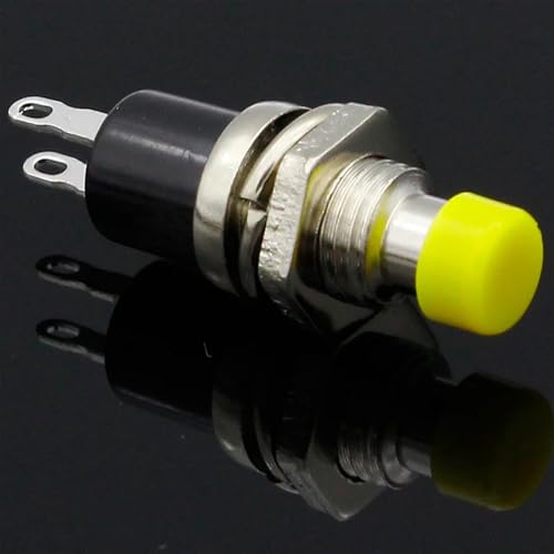 Interruptor de botón momentáneo para reparar paneles de control pulsador NO mini 10 uds 2