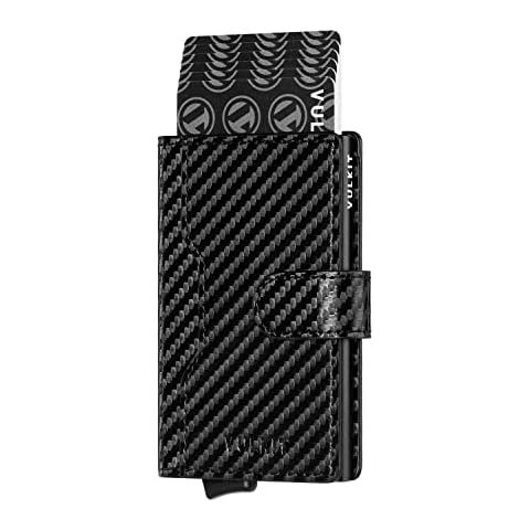 VULKIT Tarjetero Hombre RFID Bloqueo con 3 Ranuras para Tarjetas Cover