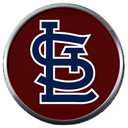 Burgundy STL St Louis Cardinals MLB Baseball Logo 18MM - 20MM Snap Jewelry Charm