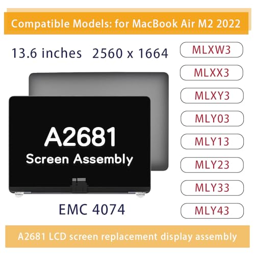 Image of A2681 Screen Replacement for MacBook Air M2 13.6 inch