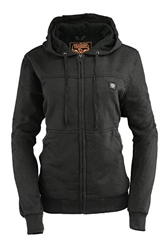 Milwaukee Leather MPL2713SET Women's Black Hoodie with Heating Elements (Battery Pack Included) - Me - //coolthings.us