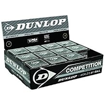 Dunlop Squash Balls Competition Yellow, for Beginners and Advanced Players