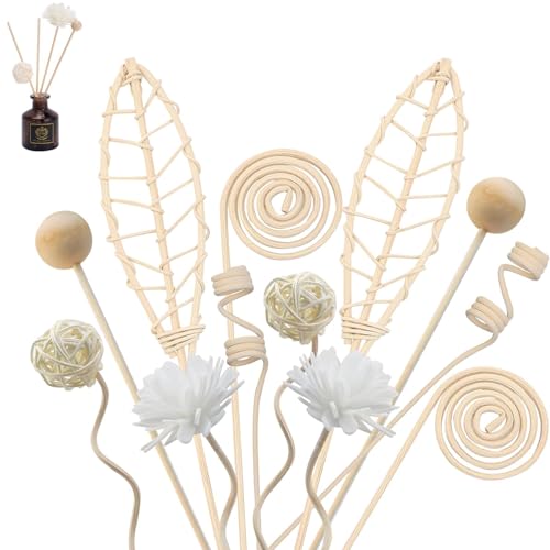 SIXHAOBU Lot de 20 diffuseurs de Parfum en rotin et bâtonnets en rotin de Rechange pour la Maison...
