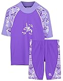 Tuga Girls UPF 50+ Offshore S/S Rash Guard and Jammer Short (UV Sun Protective)