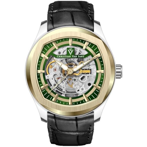 Montre automatique homme Christian Van Sant CV9503 avec bracelet cuir noir