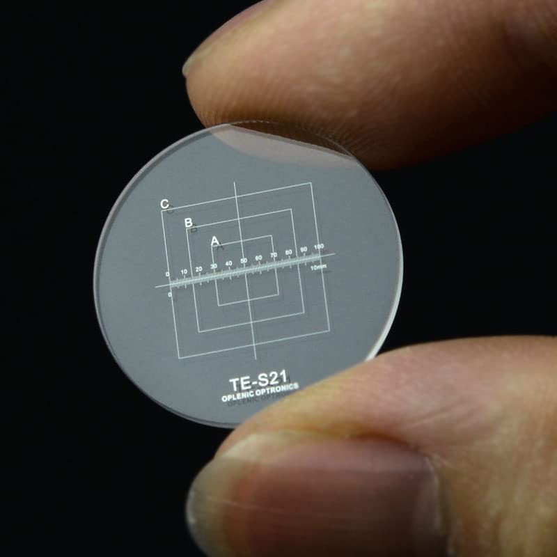 Microscope Microscope Micrometer Slides 20.4mm Optical Glass Eyepiece Reticle Microscope Ocular Micrometer Slides(NO.961)