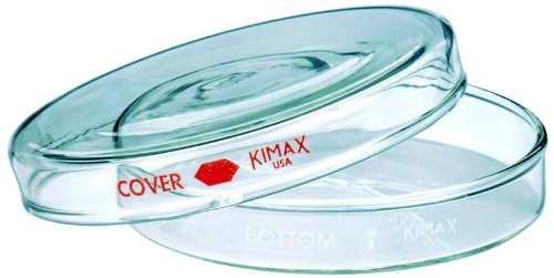 Kimble 23060-6015 Borosilicate Glass Petri Dishes Complete Set, 60mm x 15mm (Case of 72)