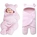Nosii Neugeborenes Baby Jungen Mädchen Cute Manmade Cashmere Weichem Plüsch Decke Schlaf Wickel Wickeln erhalten (Color : Pink)