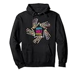 Photo Gallery colorful painted hands felpa con cappuccio Photo Gallery colorful painted hands felpa con cappuccio