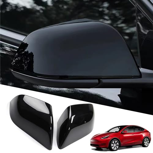 Coque de rétroviseur Tesla Model Y noir brillant 2021-2024