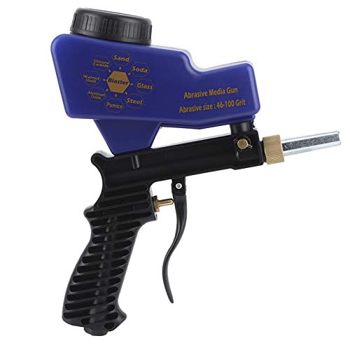Pistola de jato de areia para carro, portátil, durável, de fácil carregamento, ajustável, gravitacio