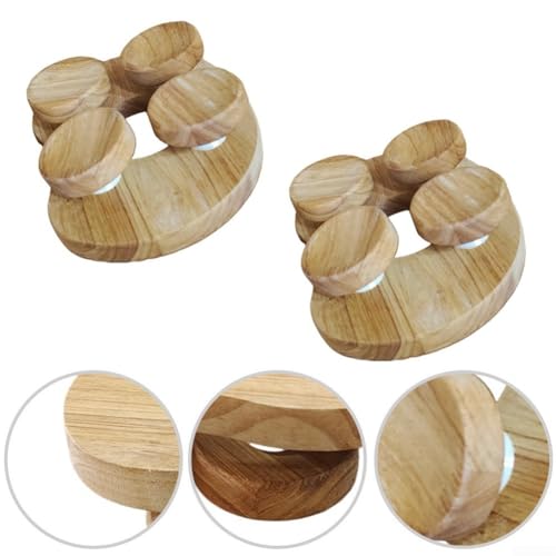 Poggiatesta in legno per sauna con disco girevole unico, ergonomico per il supporto del collo per migliorare il relax e il comfort nelle stanze della sauna, set da due