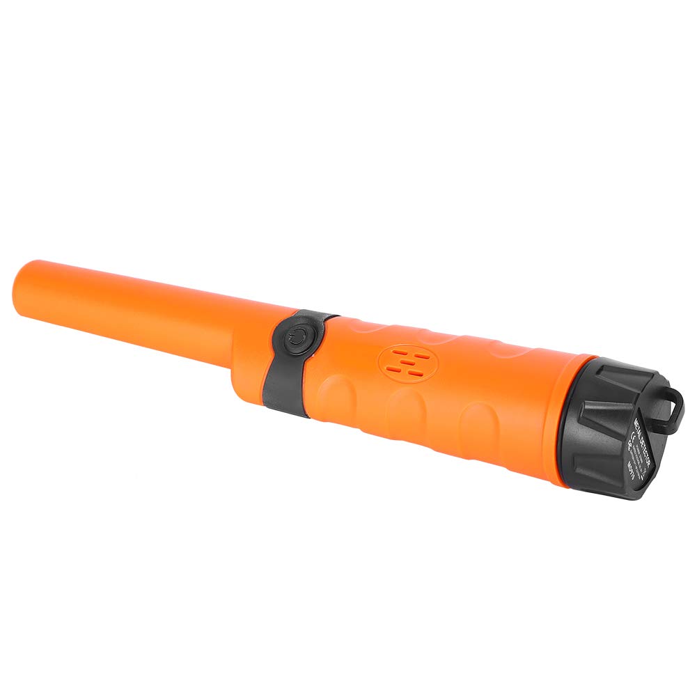 Gonetre Detector de Metales de Mano, Puntero Impermeable con Linterna LED para Detección en Exteriores (Naranja)