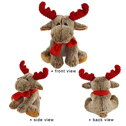 Bstaofy LED Musical Reindeer Stuffed Animal Light up Plush Toy Soft Adorable Singing Animate Pals for Kids, 11'' - Thumbnail 4