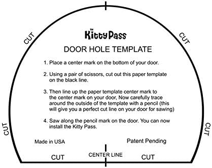 Miniatura 4 de Puerta de gato para puerta interior Puerta de gatito con agujero para gatos para caja de arena oculta Edición especial de medianoche Puerta de
