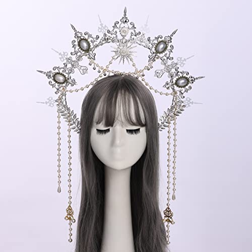 BLESSUME Halo Crown Mary Goddess Ladies Halloween Costume Headband