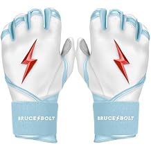 BRUCE BOLT Signature Series Long Cuff Batting Gloves - Pro-Athlete Collection - Adult & Youth Sizes
