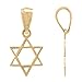 14k Yellow Gold Simple Classic Star of David Charm Pendant