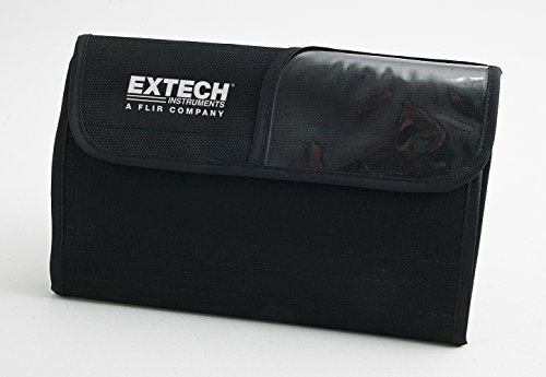 Image of Extech TL841 Test Lead Kit | Straight probes CAT III-1000V 16A, alligator clips 5A CAT III-300V, TL743 slim reach probes, right-angle leads, pouch