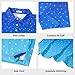 NikNio Boys Polo Shirt Short Sleeve Performance Dry Fit Stretch Funny Print Collared Golf Shirts for Boy Blue Palm 7-8 Years
