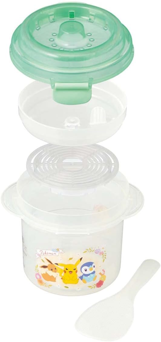 Skater UDG1-A Microwave Rice Cooker, Rice Maker, 1 Cup, Pokemon, 21.2 fl oz (640 ml), Made in Japan