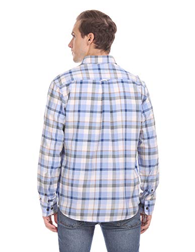 Image of US Polo Association Men's Solid Regular Fit Button Down Shirt (USSH6039H Grey, Blue and Red 3XL)