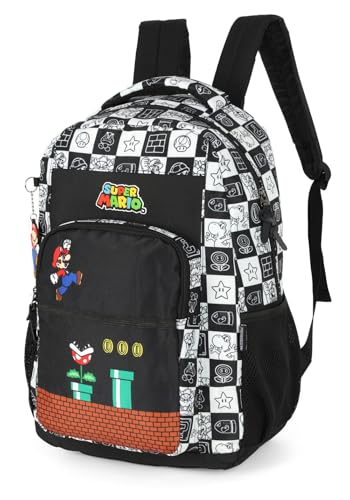 Luxcel, Mochila Escolar Juvenil Personagem Super Mário Original Cor:Preto