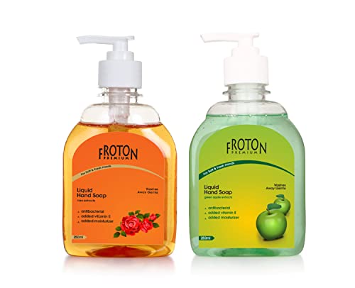 Image of Organic pH-Balance Moisturizing Liquid Hand Wash with Refreshing Fragrance, Complete Protection for Soft & Gentle Hands 250ml (Rose,green apple(Pack of 2))