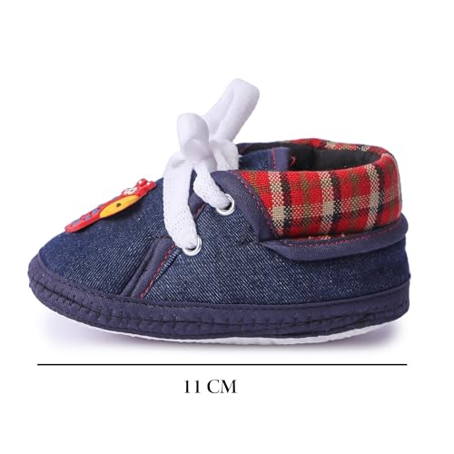 Image of Butterthief Unisex Baby Prewalking Shoes for Newborn Boys & Girls | Soft Sole Infant Bootie with Anti-Slip Bottom | Lightweight Cotton Footwear Early Walker Shoes (3-6 Months, 11 CM)