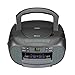 JENSEN CD-550BT-GR Portable Stereo Bluetooth CD Cassette Recorder with AM/FM Radio – Compact Bluetooth-Enabled Radio Player with Handle – Gray