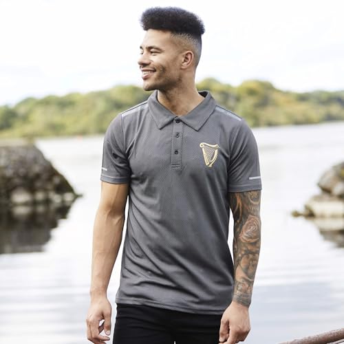 Guinness Men's Harp Polo Shirt Performance Golf Short Sleeve T-Shirt2