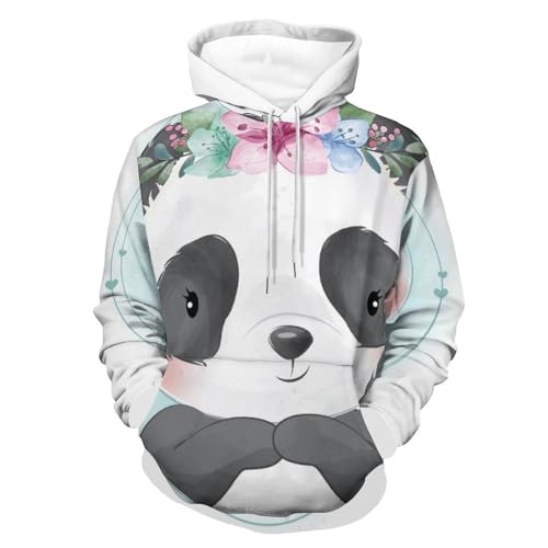 Sweat à capuche Panda Timide UMENG, idéal pour vos moments de détente et sorties urbaines en taille S