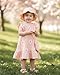 SODLON Toddler Girl Dresses 18 24 Months Baby Clothes Summer Boho Ruffle Pink Daisy Dress Sleeveless Linen Cottagecore Sundress with Hat & Bag Sweet Holiday Gifts Outfits