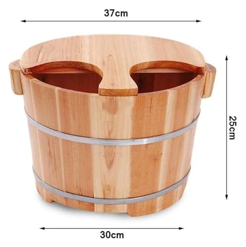 Tina para pies de madera maciza con tapa y masaje miniatura 2