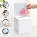3 Pcs Cardboard Ballot Box, 5.9 x 5.9 x 11.8 Inch Suggestion Boxes with Slot, Cardboard Donation Box for Fundraising, White Glossy Raffle Boxes with Removable Header for Collecting Card Voting Contest