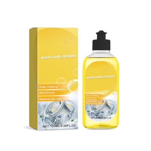 Limpiador de lavadora líquido, 100 ml, limpiador higiénico para lavadora, limpiador y descalcificador, para una lavadora higiénica, elimina la cal, los depósitos y los olores