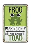 Lone Star Art Frog Parking Sign