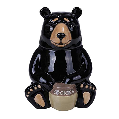 Pacific Giftware Pt Black Bear Glossy Ceramic Cookie Storage Jar #TOP14