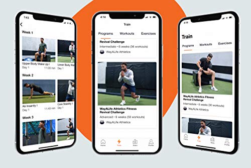 Activbody Activ5 Handheld Isometric Strength Training Device – for Arms, Legs, Upper and Lower Body Muscles – Portable and Lightweight - with Customized Workout Trainer App, Black & Orange