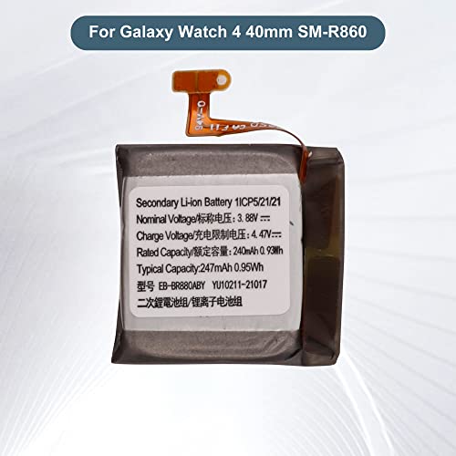 E-YIIVIIL Replacement Battery EB-BR880ABY Compatible with Samsung Galaxy Watch 4 40mm SM-R860