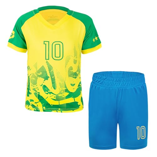 Image of Cnins Kids Soccer Jersey Kit for Boys & Girls- Breathable & Quick-Dry - Youth Soccer Football Training Gifts (2T-14Y)