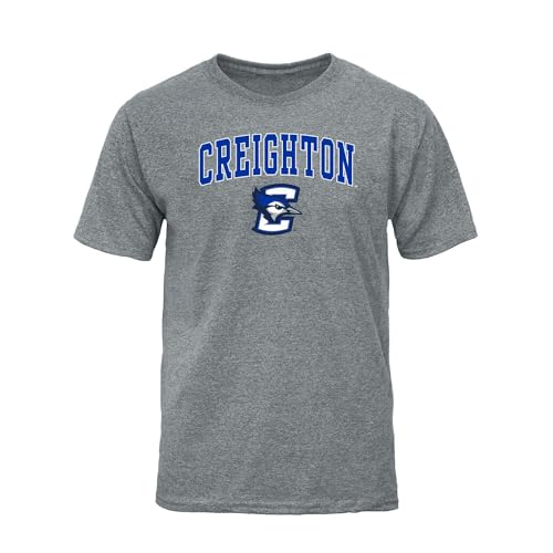 Barnesmith Creighton University Bluejays Short-Sleeve T-Shirt, Spirit, Charcoal Grey, Large