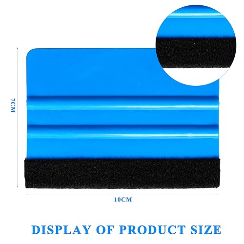 2 Stück Rakel Rakel für Folie Soft Folierungs Werkzeug Folienrakel Kunststoff Rakel für Fensterfolie Squeegee for Vinyl mit Filzkante für Auto,Möbelfolie,Fensterfolie,Folierung